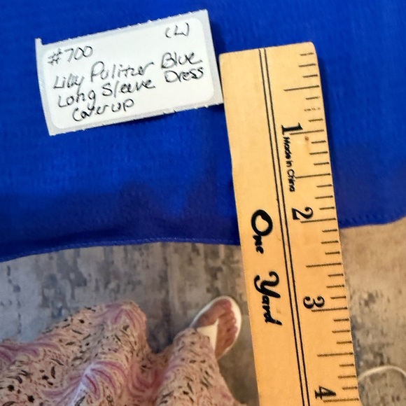 Lily Pulitzer Long Sleeve Satin Dress in Large - Picture 8 of 8
